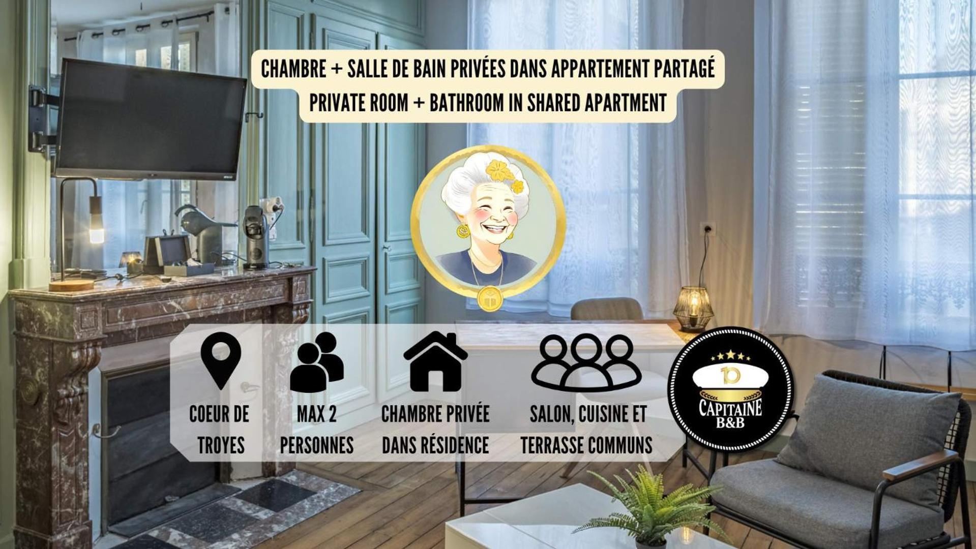 Chez Suzanne 0 - Chambre Privee Dans Maison De Ville - Confort - Hypercentre Труа Экстерьер фото